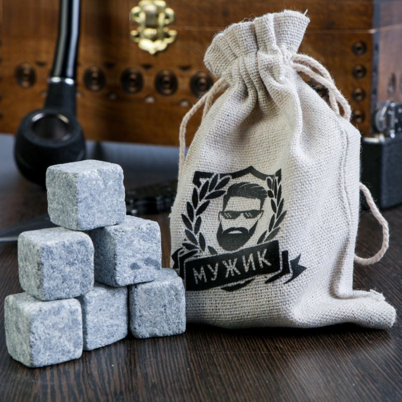 Камни для виски Мужик, 6 шт Камни для виски Мужик, 6 шт