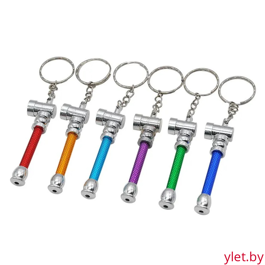 Трубка для курения-брелок мини, l-6.5 см, в ассортименте