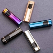 Импульсная зажигалка двойная сенсорная округлая Lighter