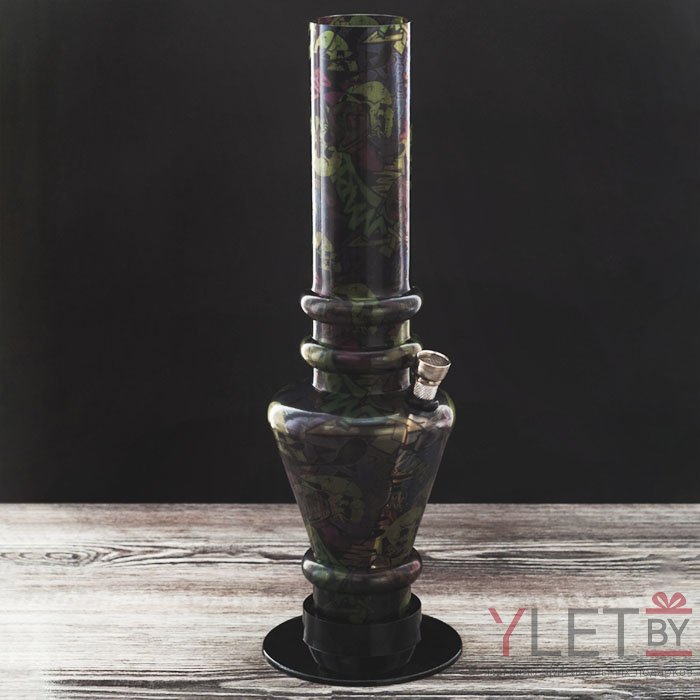 Бонг 30-32 см акриловый радужный FAY 19