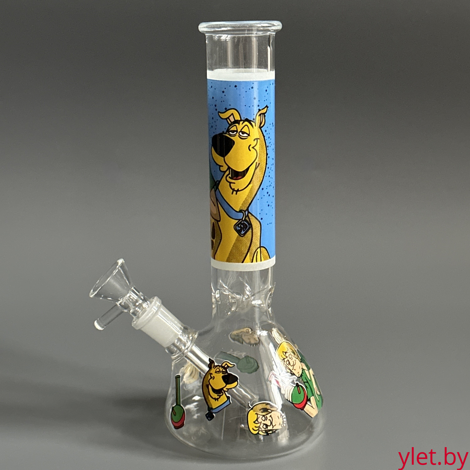 Бонг стеклянный трапеция Скуби-Ду 22 см