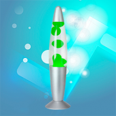 Лава лампа с воском в сером корпусе 35 см Зеленая С ДЕФЕКТОМ