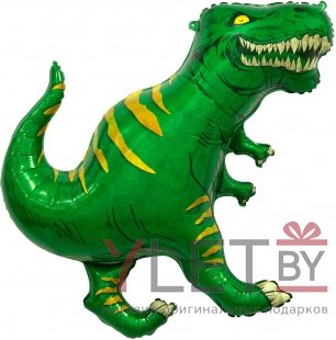 Шар (36''/91 см) Фигура, Динозавр Тираннозавр, Зеленый
