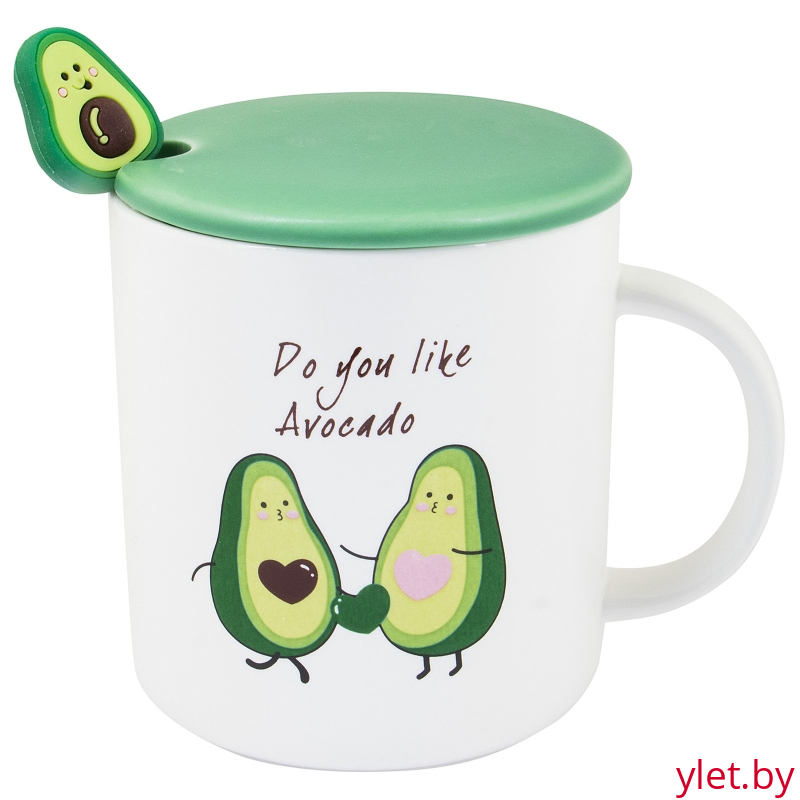 Кружка Авокадо с ложкой DO YOU LIKE AVOCADO Кружка Авокадо с ложкой DO YOU LIKE AVOCADO