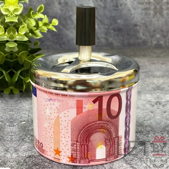 Пепельница бездымная 10 евро  9х12 см