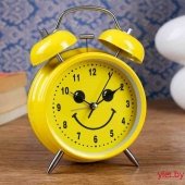 Часы будильник Желтый веселый смайл