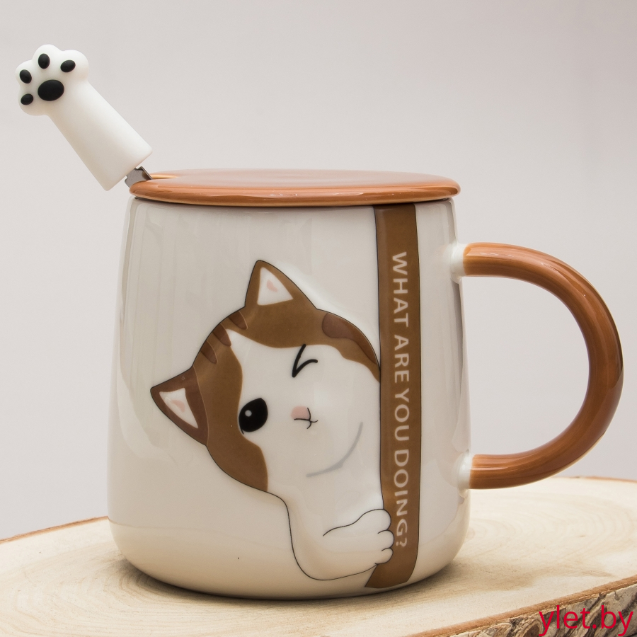 Кружка Котик Что ты делаешь №3 Кружка Котик Что ты делаешь №3