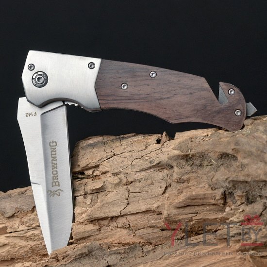 Нож Browning F-142 металлический складной с открывашкой