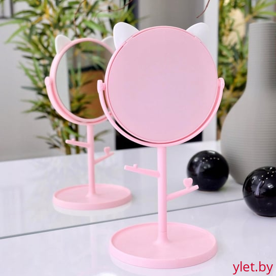 Зеркало настольное "Kitty tree", pink (16*14*16.5 см)