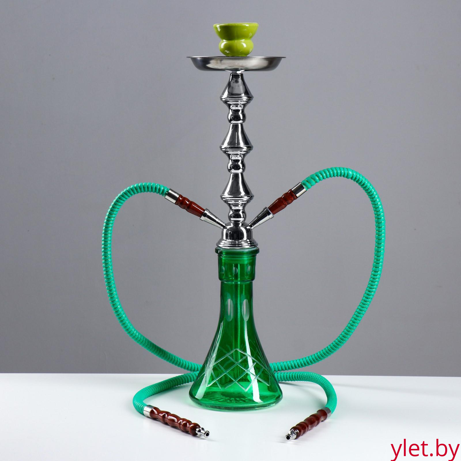 Кальян Stars, 52 см, 2 трубки, Зеленый