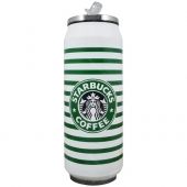 Термокружка Starbucks белая с зелеными полосами