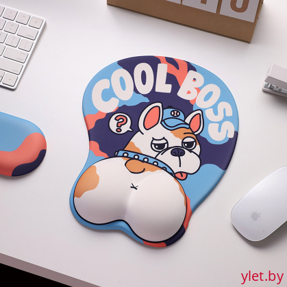 Коврик для мышки с подушкой для запястья "Cool Boss"