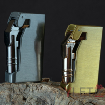 Зажигалка турбо газовая кнопка рычаг