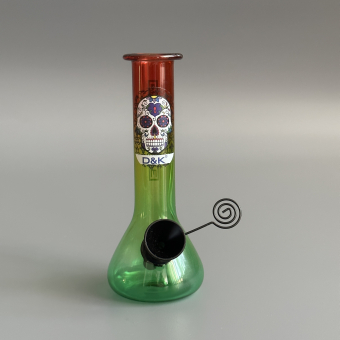 Бонг бутылка мини 12 см (стекло) трапеция