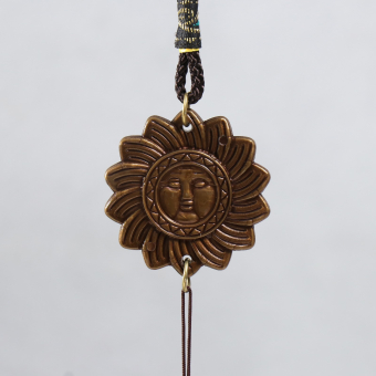 Китайские колокольчики Музыка ветра металл "Солнце" 3 колокольчика 35 см, музыкальная подвеска