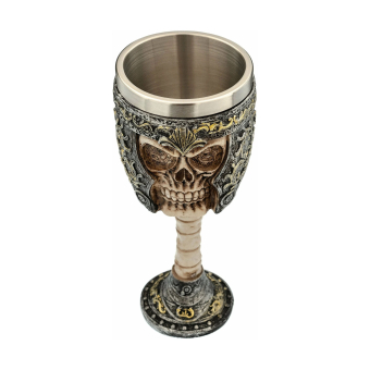Бокал на ножке "Череп" 8758 (металл внутри)