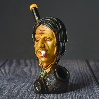 Курительный девайс/трубка Хиппи с сигаретой 13 см