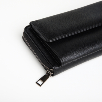 Портмоне-клатч мужской "Гранд" на молнии, цвет чёрный