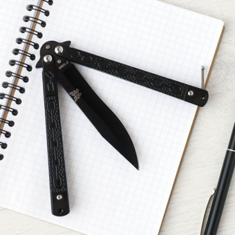 Нож складной Бабочка черный Цепь