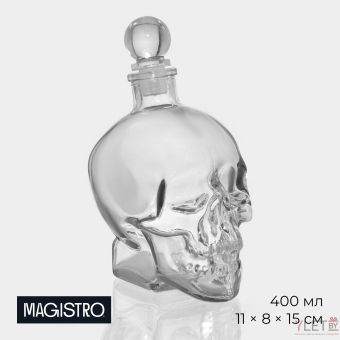 Штоф Magistro «Череп. Хэллоуин», 400 мл, стекло Штоф Magistro «Череп. Хэллоуин», 400 мл, стекло