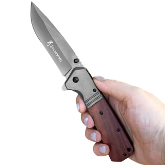 Нож складной Browning с гладкой вставкой А228