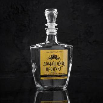 Штоф стеклянный «Домашний продукт», 500 мл