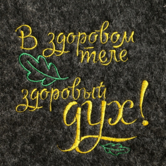 Набор банный портфель В Здоровом теле, здоровый дух. 5 предметов, Серый