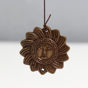 Китайские колокольчики Музыка ветра металл "Солнце" 3 колокольчика 35 см, музыкальная подвеска