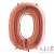 Шар (40''/102 см) Цифра, 0, Розовое Золото