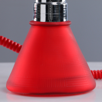 Кальян «Шахматы», 32 см, 1 трубка, шахта хром, красный