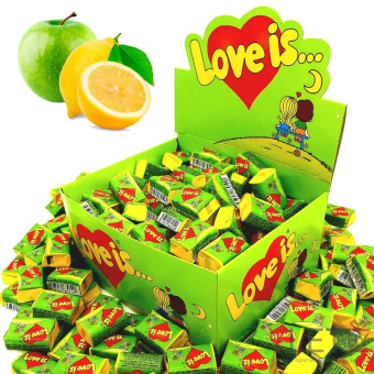 Жвачка "Love is". Яблоко с лимоном, 100 шт