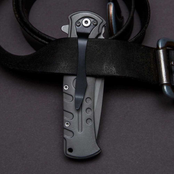 Нож складной механический Stainless серый матовый B006