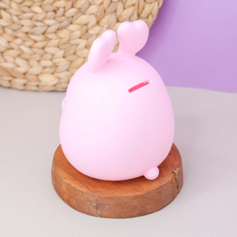 Копилка "Sleeping bunny ", pink (17,5 см), пластик