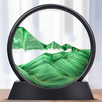 Песочная 3D картина Зеленая 18 х 19 см