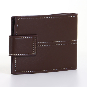 Портмоне мужское "Стиль" на кнопке, цвет коричневый
