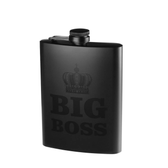 Фляжка для алкоголя BIG BOSS, нержавеющая сталь, подарочная, 240 мл, 8 oz