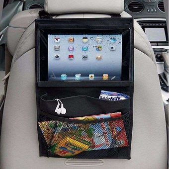 Организатор в автомобиль с карманом для планшета чёрный