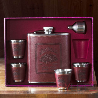 Набор фляжка и стопки Макси Jim Beam