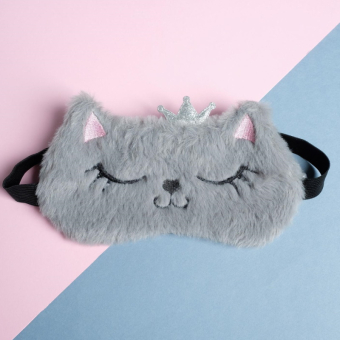Маска для сна «Кошечка», серая