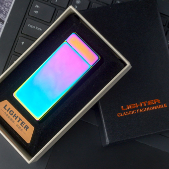 Импульсная зажигалка с кнопкой и индикацией Хамелеон