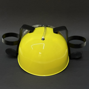 Каска под банки желтая "Для состояния нестояния"