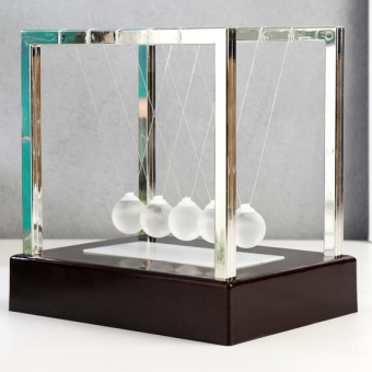 Маятник шары Ньютона светящиеся, 5 диодов