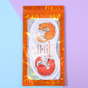 Маска для сна «Котики», 19,2 х 9,4 см, белая