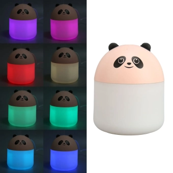 Настольный увлажнитель воздуха - ночник "Pink panda", розовая панда,  (портативный, USB)