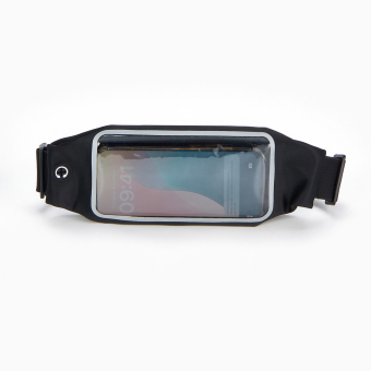 Сумка поясная "Бест" на молнии, 24*0,3*10 см, светоотражающие элементы, черный