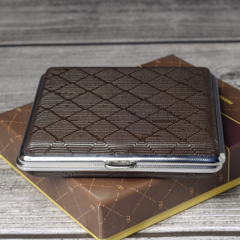 Портсигар под кожу Ромбы 2