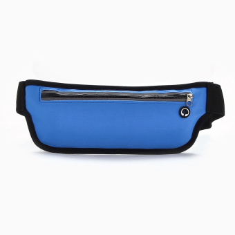 Сумка поясная "Ультра" на молнии, 24*0,3*10 см, светоотражающие элементы, синий