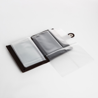 Портмоне мужское "Бруклин" на магните, 3 в 1, для купюр, автодокументов и паспорта, цвет коричневый