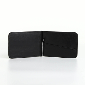 Зажим для купюр "Прайм", отдел для карт, монет, цвет чёрный