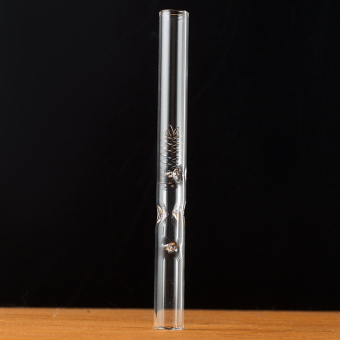 Курительный девайс стеклянный Пробирка с пружиной